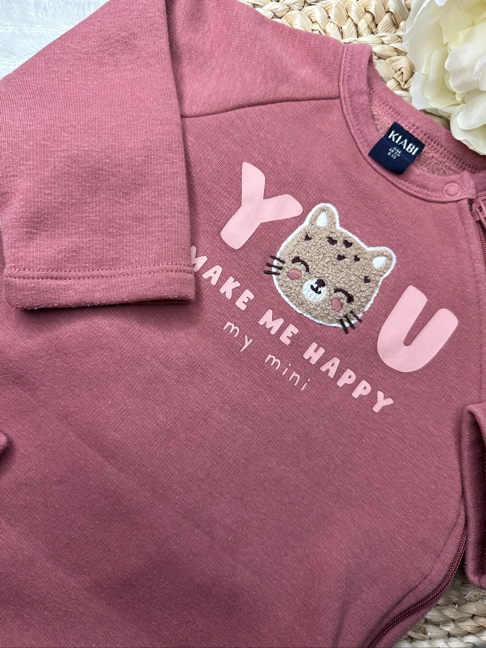 Pijama sin pies de una pieza 6 meses Kiabi rosa – photo 4